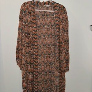 DR2 Kimono - Floral Pink Boho Pattern - 1X